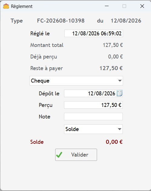 Encaissement, avant migration, sous WinDev